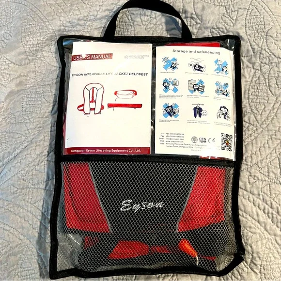 Slim inflatable Life Jacket Vest Preserver - Eyson - Picture 2 of 4